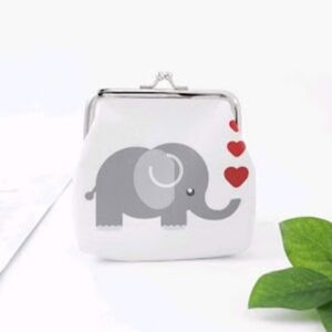 New elephant print large coin purse
